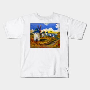 Windmills of La Mancha Kids T-Shirt